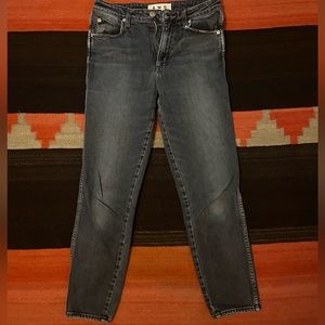 AMO faded black straight leg jeans